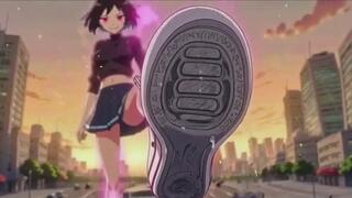 Anime Giantess Growth City Crush: White Converse Sneaker Car Stomp & Destruction POV