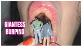 Giantess burping