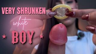 very shrunken white boy