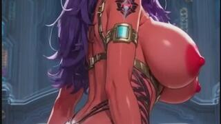 161. cute demon girl twerking (Ai animation)