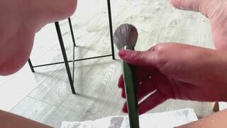 Squirting teen brush insertion solo masturbation orgasm