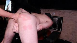 Fisting with spanking marks