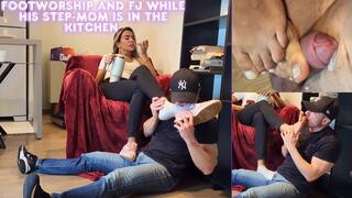Goddess Lytta Demands Friend Worship her feet and give a Footjob while his step-mom is in the Kitchen - FOOT WORSHIP - FOOT SMELLING - SOCKS - HIDDENN - FOOTJOB - CUMSHOT - FOOT FETISH - TOE SUCK - copy