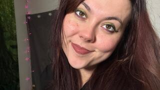 Stepsister sees you spying and makes you bust for her ;)