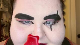 Goth Giantess vs Tiny Human Treat