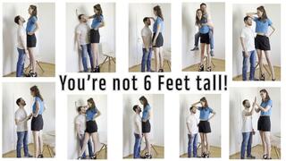 First date with a guy that pretends to be 6 feet?! No way he’s 6 feet, way too tiny and way too light!