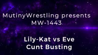 MW-1443 Lily-Kat vs BlackWidow Eve CUNT BUSTING in bikini WMV format