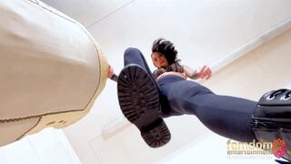 I'll crush you under my dirty boots! ( Giantess Boots POV with Lady JoJo ) - FULL HD wmv