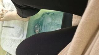 My friend takes care of my feet in the beauty center 1080HD