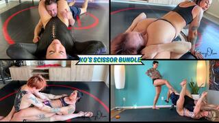 KO's Scissor Bundle - Three of Our Favorite Scissorhold Videos Featuring Kortney Olson and Her Muscular Thighs Squeezing The Life Out of People - UltraHD (WMV)