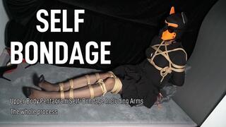 Self-Bondage: Upper Body Pentagram Self-Bondage Including Arms