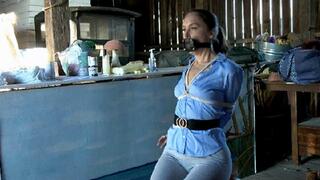 Barn Bondage Punishment for Rachel