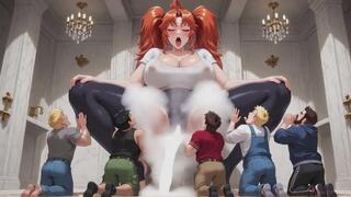 Giantess Fantasies #21B: Confessions of a Redheaded Giantess Throne (Animated)