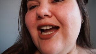 Close-up of tongue play