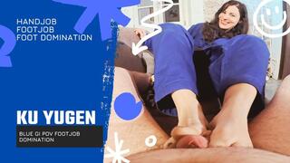 Ku Yugen blue gi POV footjob domination