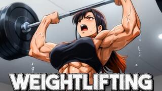 Muscular Girl Deadlift - Rika’s Workout and Weightlifting Session