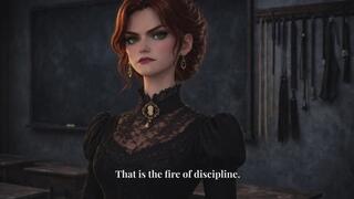 Strict Professor Publicly Spanks Late Student in Front of the Class POV