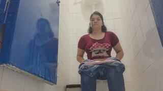 Quick relief in a city bathroom. Jet flush