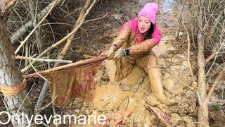 Pink Rainwear Mud splosh