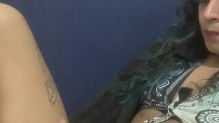 Teen brazilian trans girl masturbating and cum solo