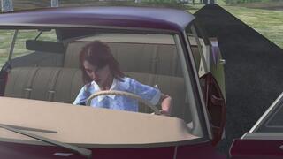1967 Chevrolet Impala Cranking Template - Edith in Tan Loafers 1080p