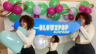 surprise with balloon