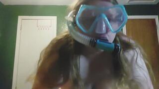 POV BBW In Snorkel Gear Rides You on Top