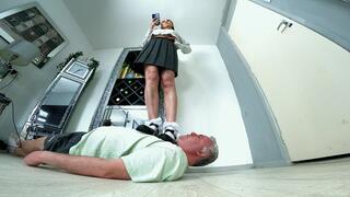 Schoolgirl Trample FLOOR CAM (4K)