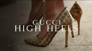 Gucci High Heels in Control – Toe Tapping & Pedal Pumping Fetish