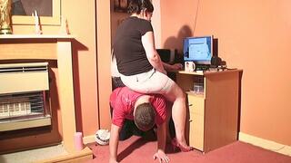 2 Girls & A Human Computer Chair