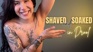 shaved and soaked in drool