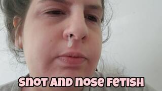 Abundant Snot Explosion: Piggy Nose Tease, Touching & Pulling Out Sticky Boogers