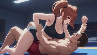 Mixed Wrestling Fantasies #10B: Confessions of a Mat Dominatrix (Animated)