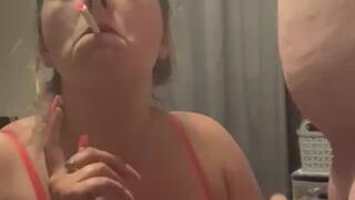 Goddess Paisley Smoking 120 Cigarette Blowjob Handjob