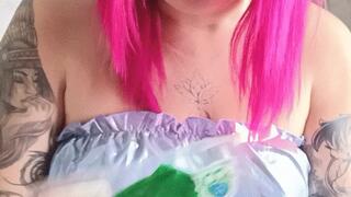 blow and sit2pop green 24inch balloon