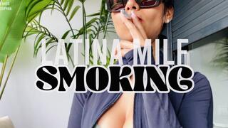 Latin MILF smoking on your face