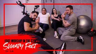 Gym girls Nara and Kiffa punish Hex and Pine with sweaty feet worship (1080 EN-sub) Foot Domination - Foot Smelling - Sock Smell - Foot Worship - Foot Fetish