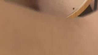 cumming in the mirror