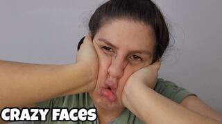 Crazy Faces with Tongue Out – Goofy Expressions, Cheek Squeezing & Silly Faces POV