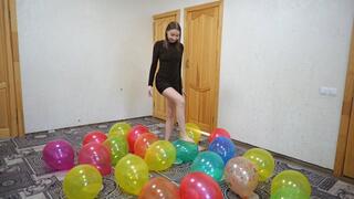 Jenny popping barefoot