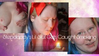 Naughty Stepdaughter Gets Caught Smoking