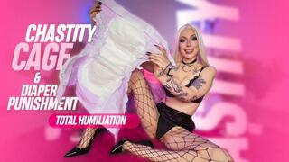 Chastity Cage & Diaper Punishment - Total Humiliation 720p