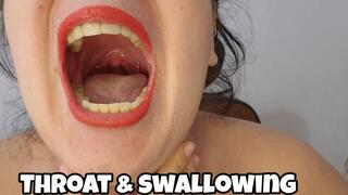 Throat Swallowing Close-Up – Drinking Water and Showing My Neck