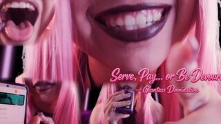 serve, pay or be devoured