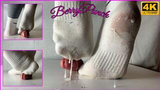 Unaware Sockjob And Cock Trampling in Dirty Nike Socks - Cock Crush - Cockbox - Foot Fetish - 4K