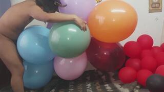 Play and cum my gigant balloon columm