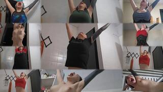 February stretching and yawning