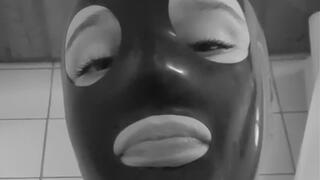 Piss with chastity belt and smoking while