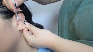 Complete disinfection of my ear performed by her