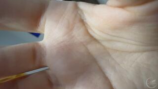 POV Hand Tease and Camera Lens Play | Palm Close-Up Hand Fetish | 4K